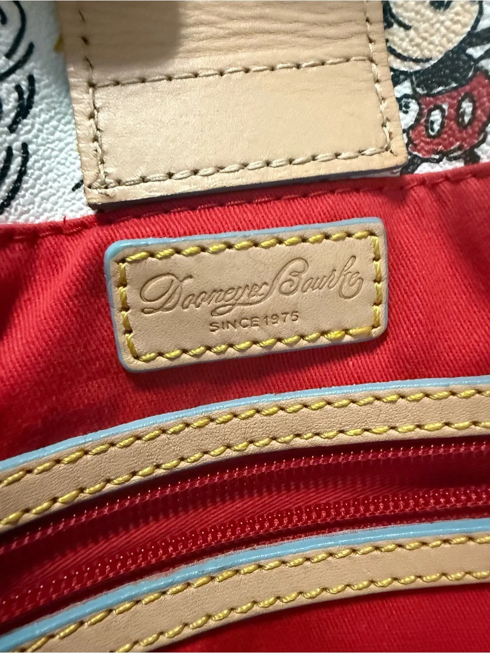 Dooney & Bourke White Multicolor Disney Sketch Tote